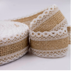 Fita de Juta com renda decorada Modelo 31090 com 10 metros