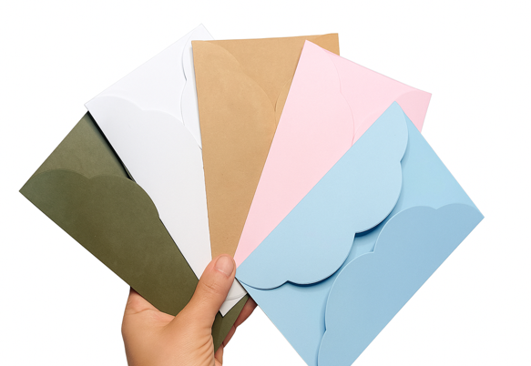50 Envelopes para convite Modelo Mini Nuvem branco 10X15cm - Imagem 2
